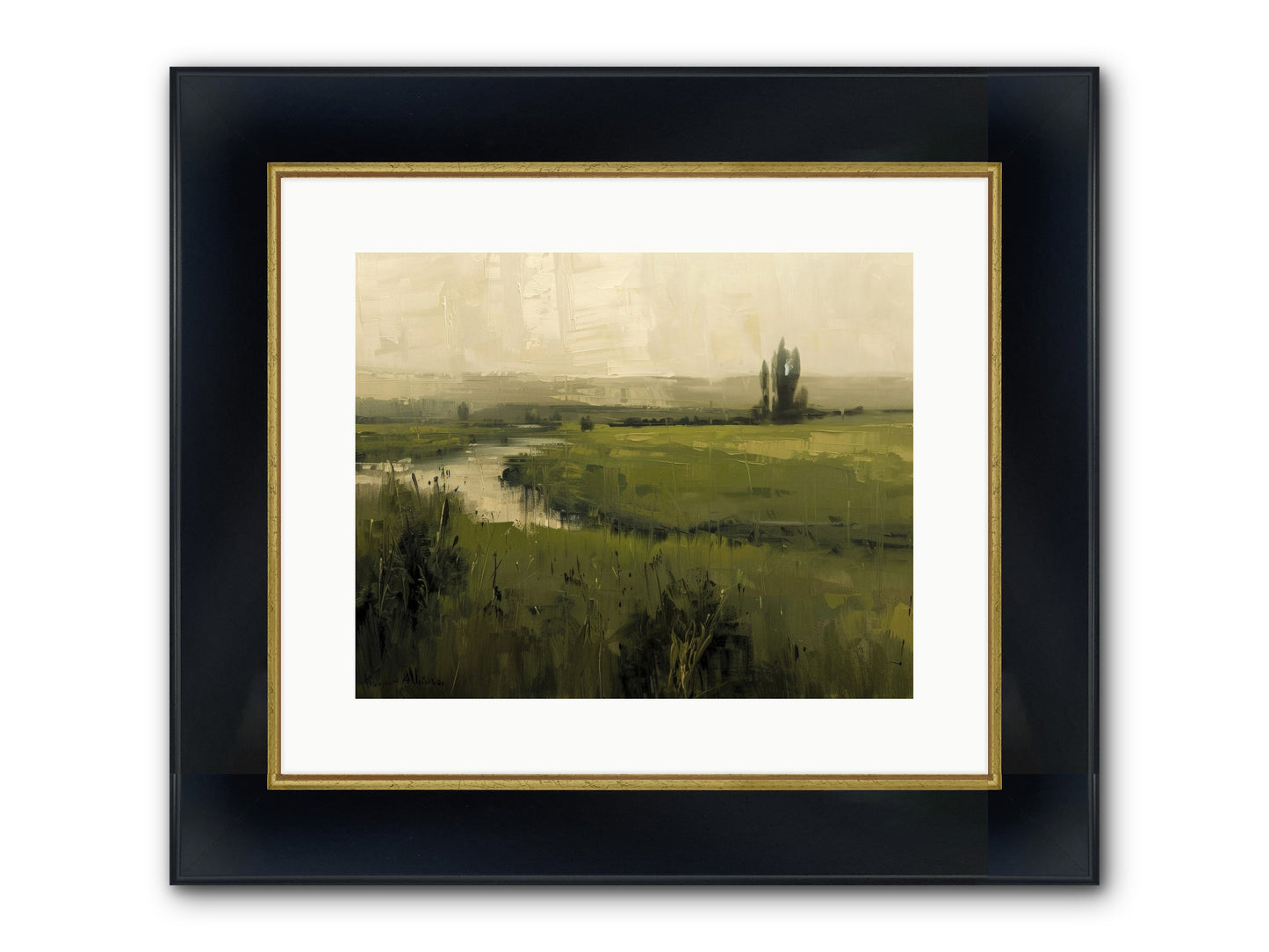 Anthology Of Echoes Framed Print - Wide Black w/Gold 15x12