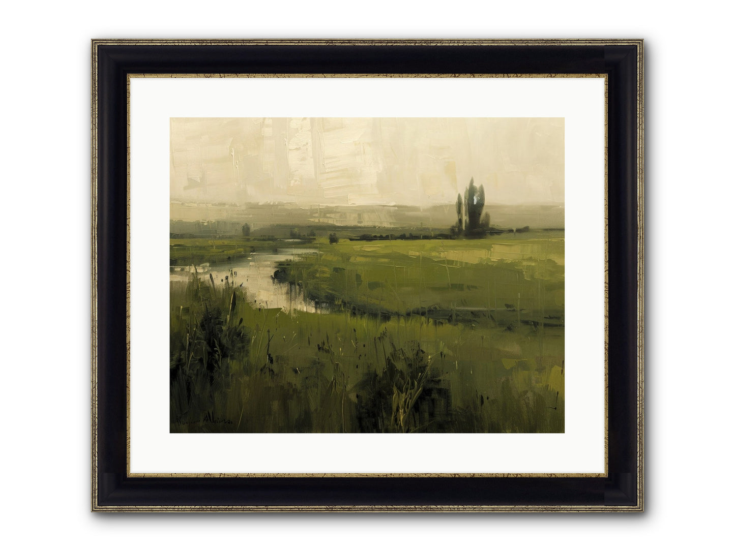 Anthology Of Echoes Framed Print - Black & Gold 20x16