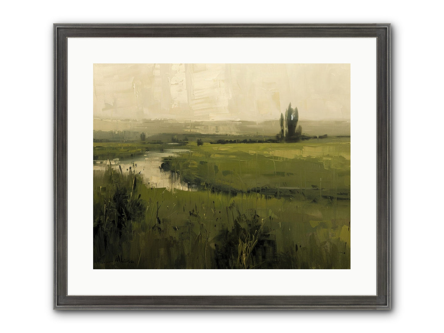 Anthology Of Echoes Framed Print - Slimwoods Black/Silver 20x16