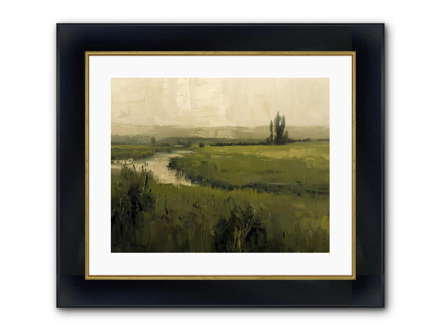 Anthology Of Echoes Framed Print - Wide Black w/Gold 20x16