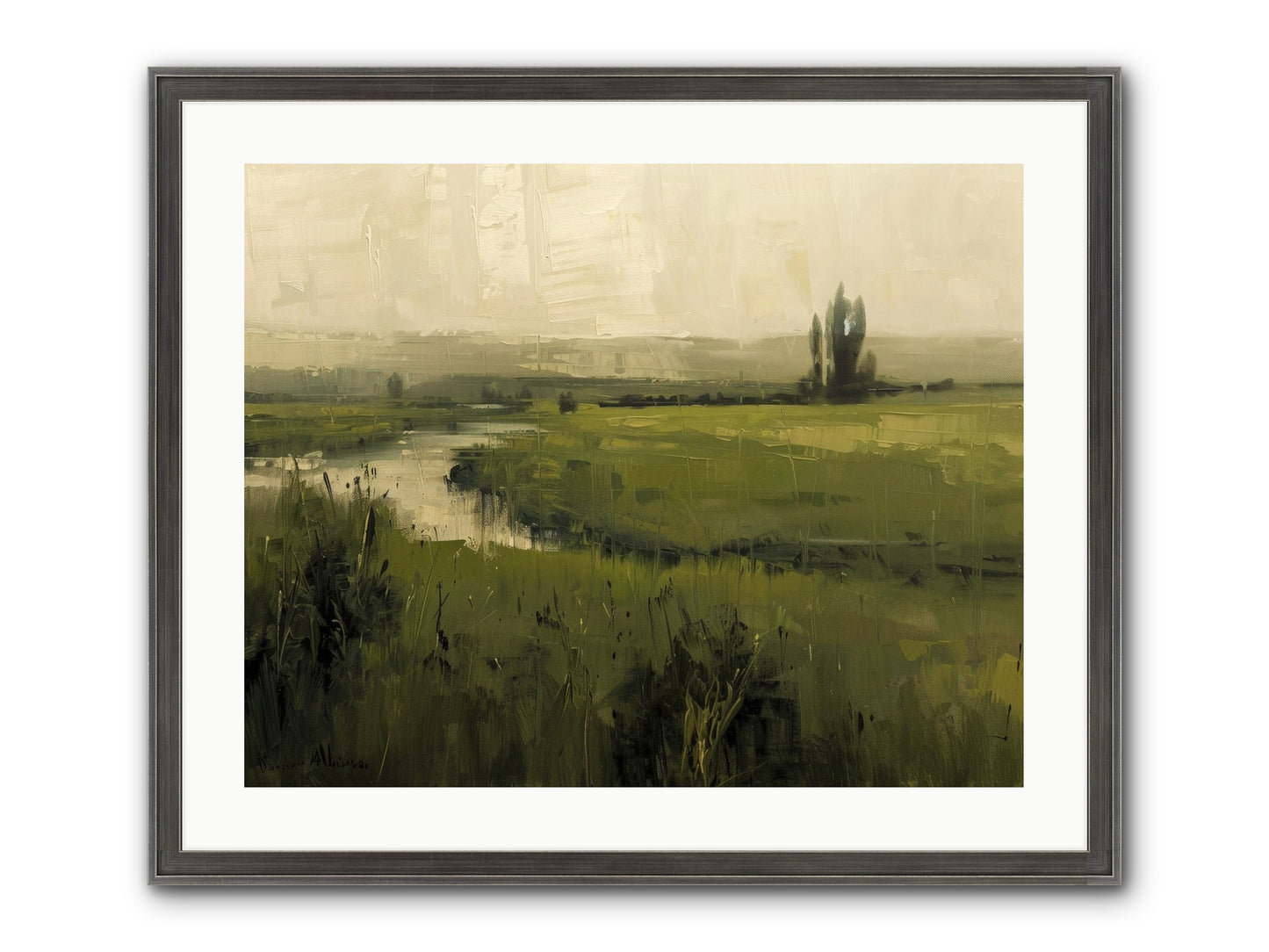Anthology Of Echoes Framed Print - Slimwoods Black/Silver 25x20