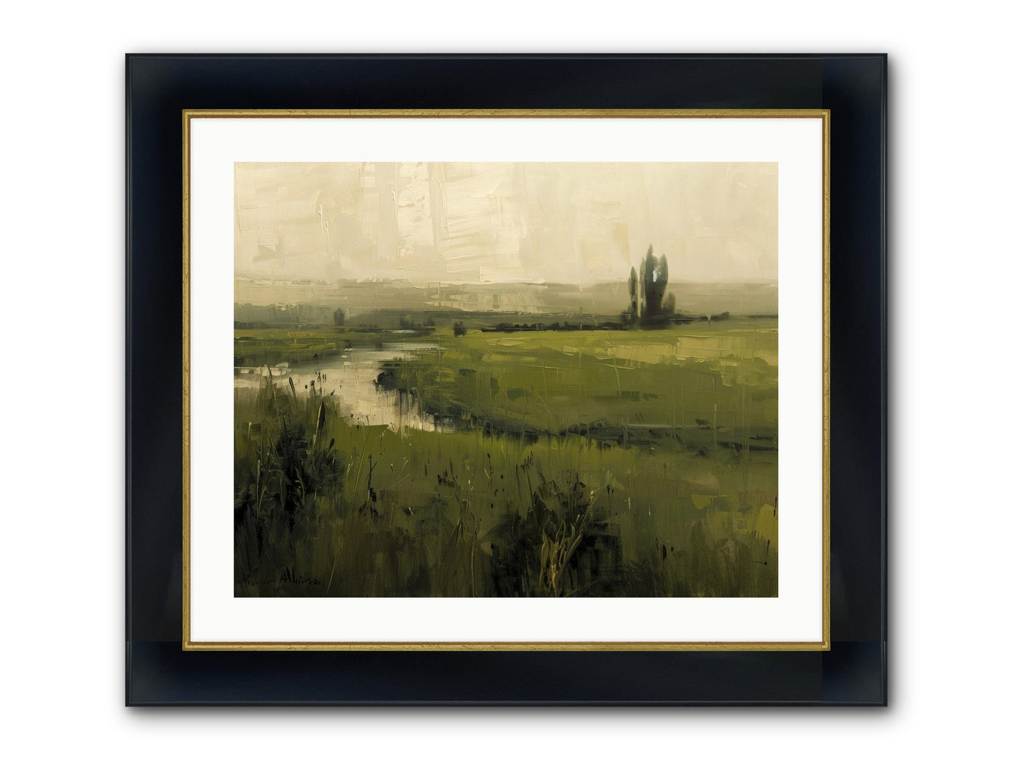 Anthology Of Echoes Framed Print - Wide Black w/Gold 25x20
