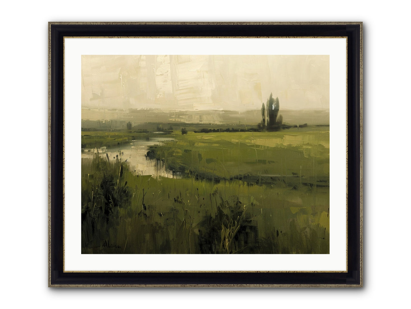 Anthology Of Echoes Framed Print - Black & Gold 30x24