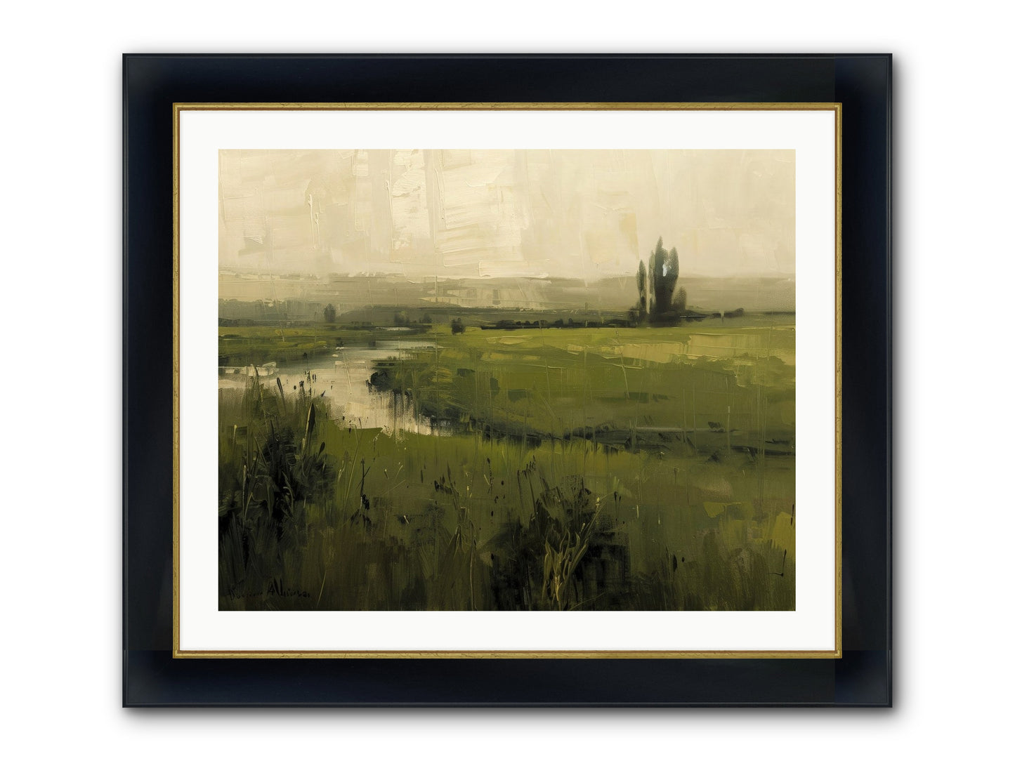 Anthology Of Echoes Framed Print - Wide Black w/Gold 30x24
