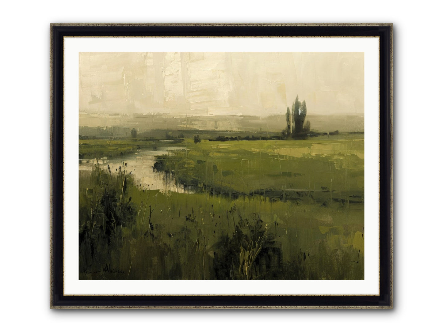 Anthology Of Echoes Framed Print - Black & Gold 40x32