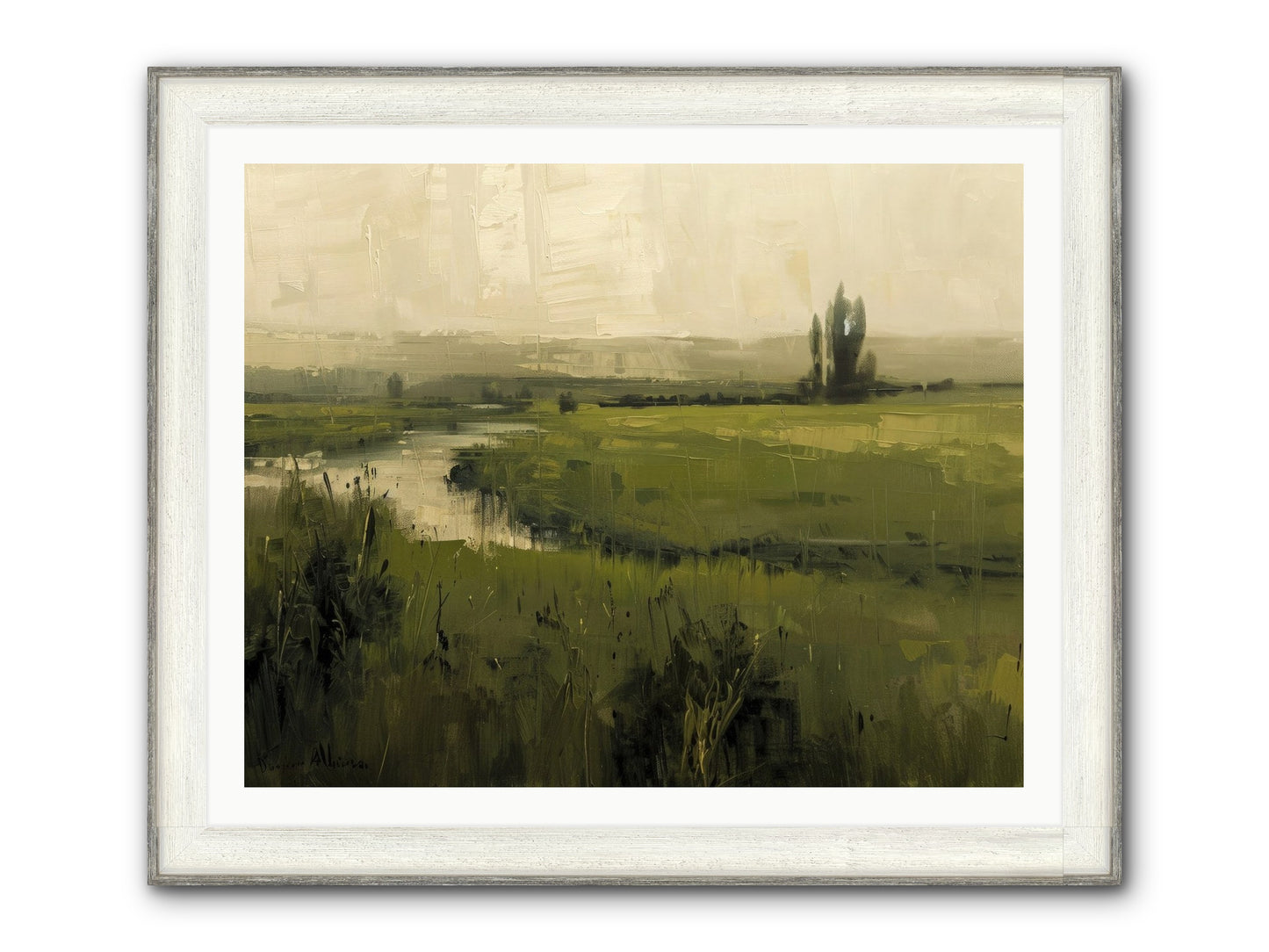 Anthology Of Echoes Framed Print - Driftwood White 40x32