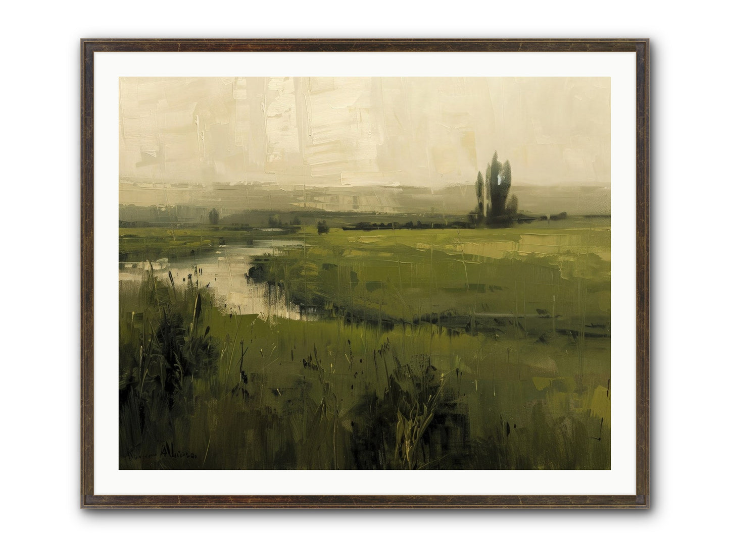 Anthology Of Echoes Framed Print - Slimwoods Black/Gold 40x32
