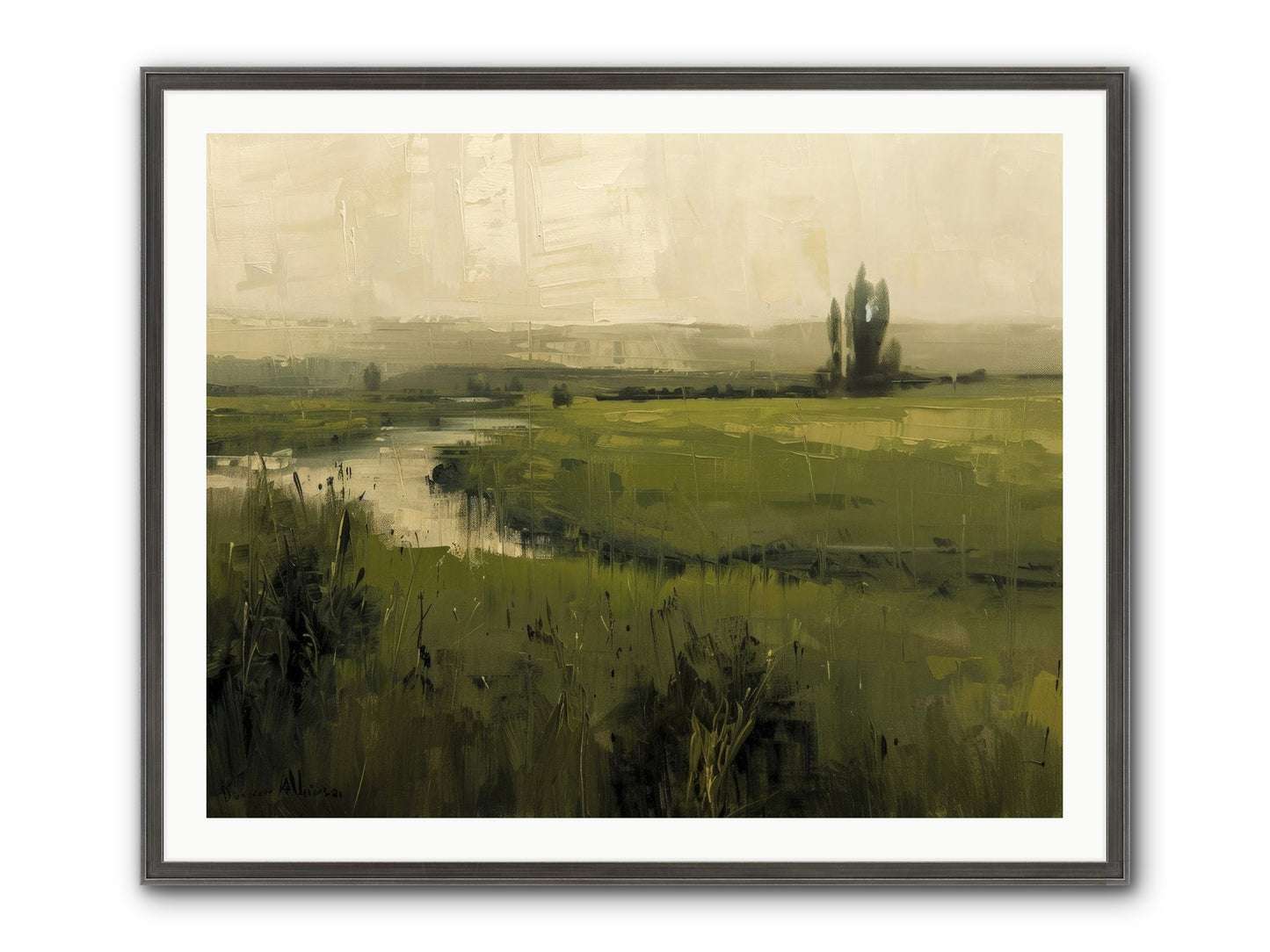 Anthology Of Echoes Framed Print - Slimwoods Black/Silver 40x32