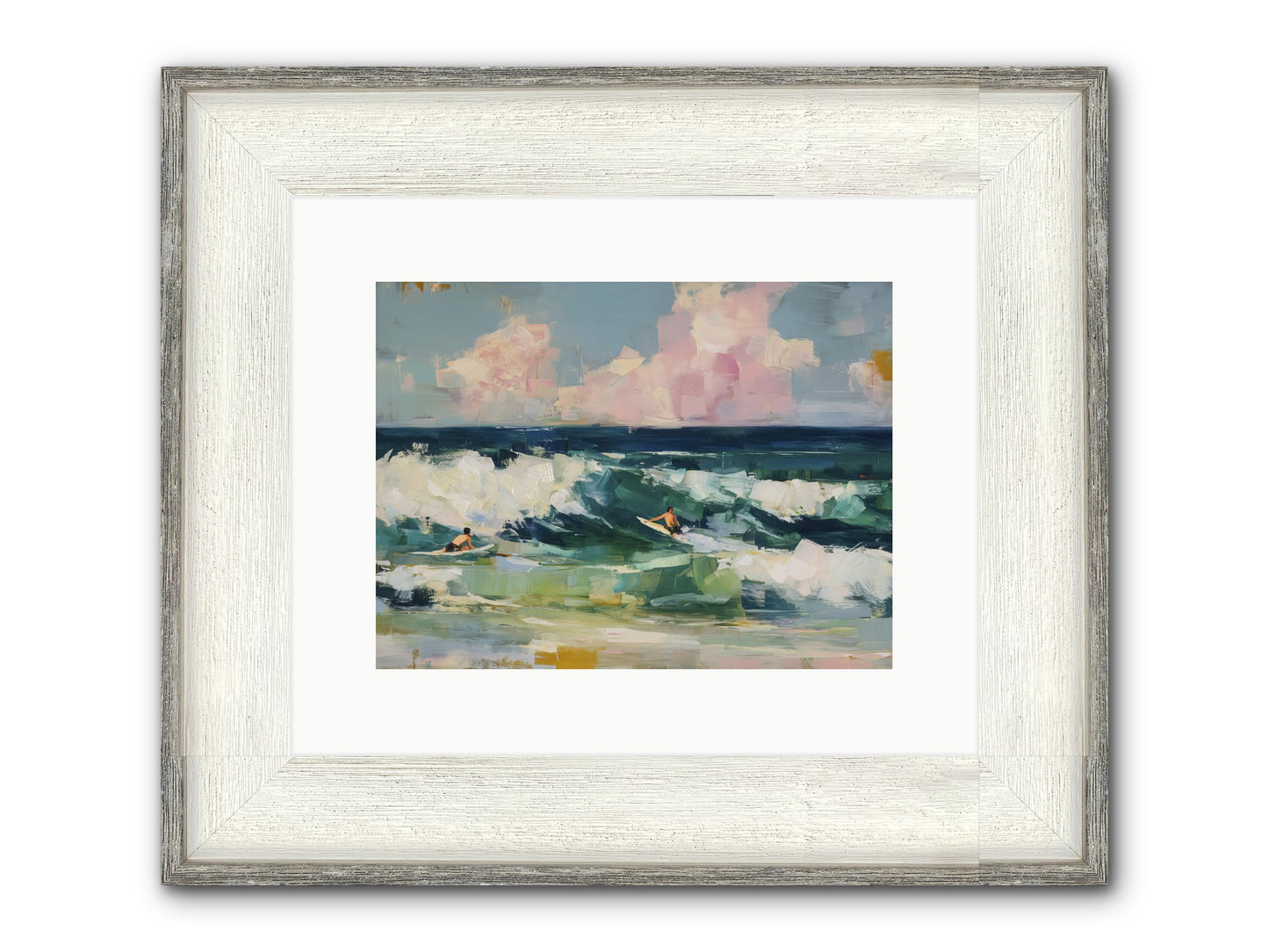 Anticipation's Edge Framed Print - Driftwood White 12x9