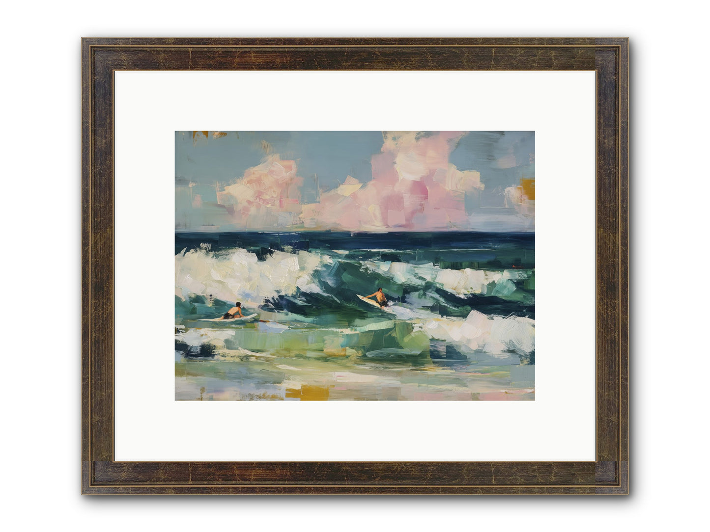 Anticipation's Edge Framed Print - Slimwoods Black/Gold 12x9