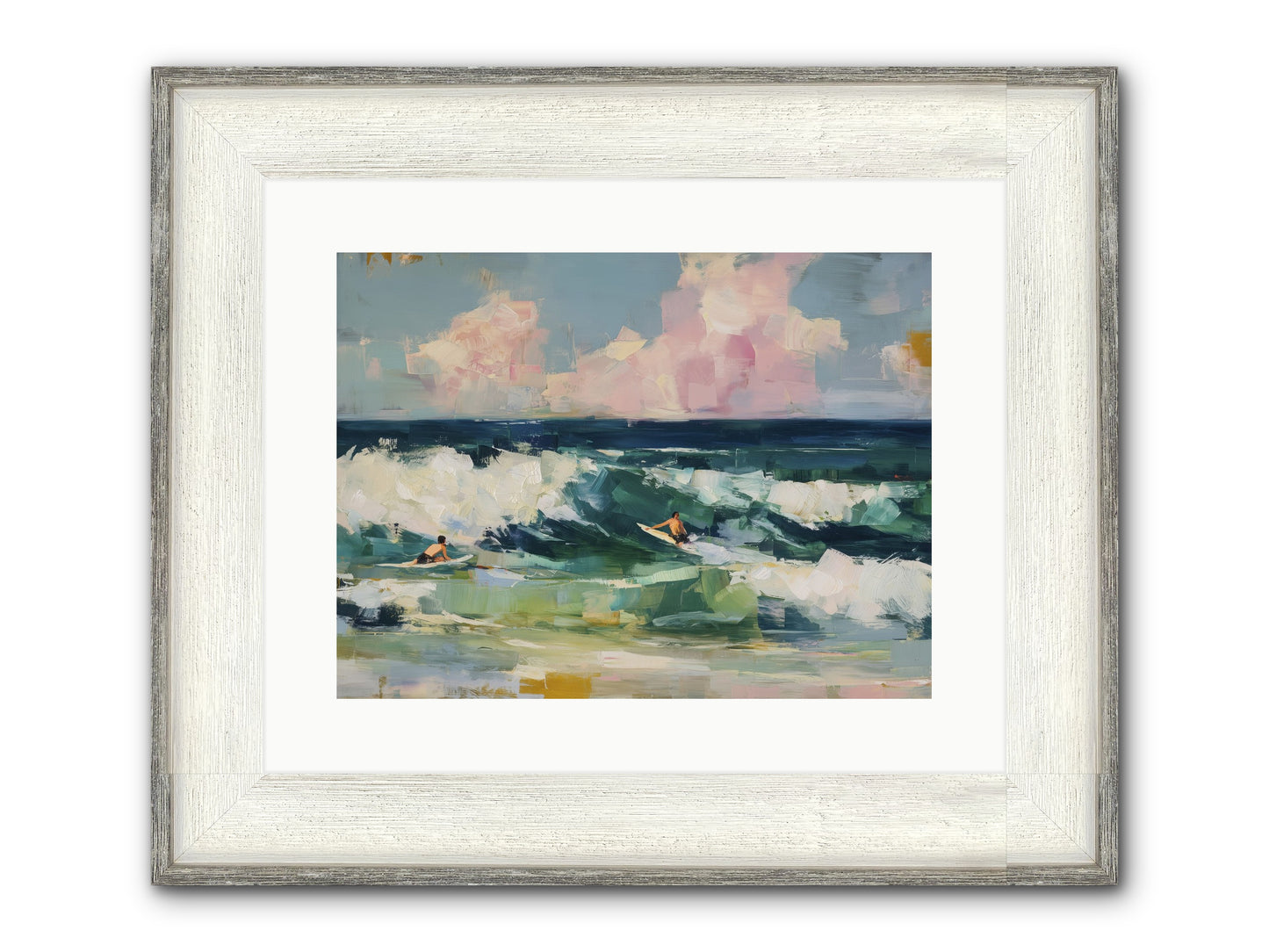 Anticipation's Edge Framed Print - Driftwood White 16x12