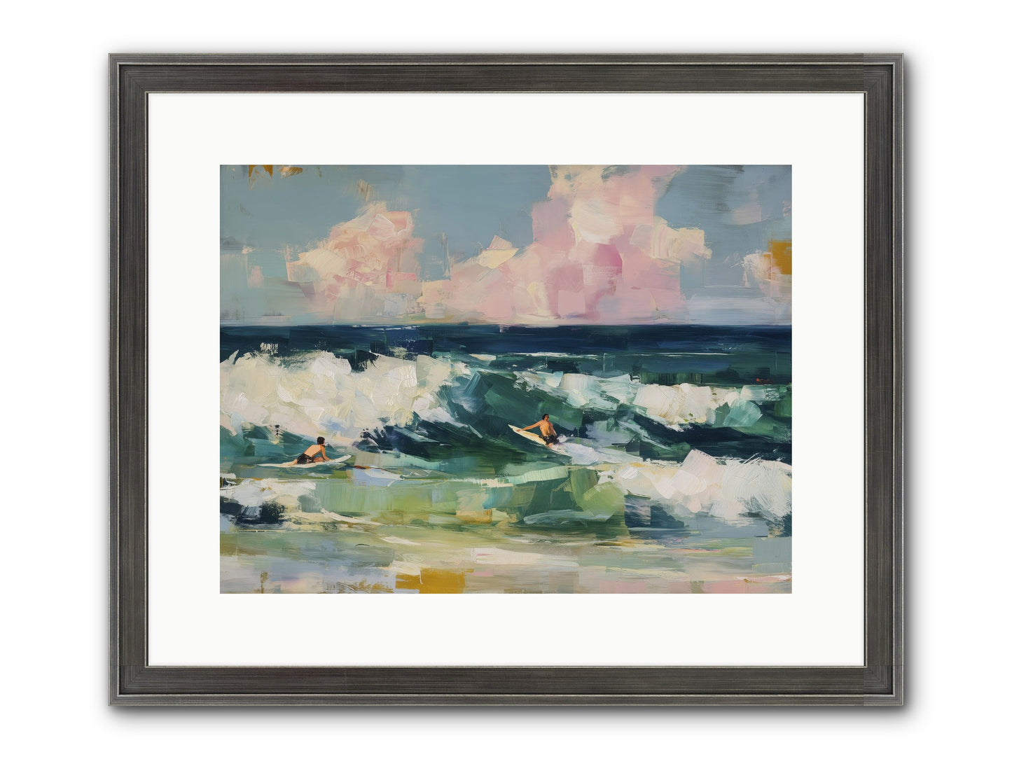 Anticipation's Edge Framed Print - Slimwoods Black/Silver 16x12