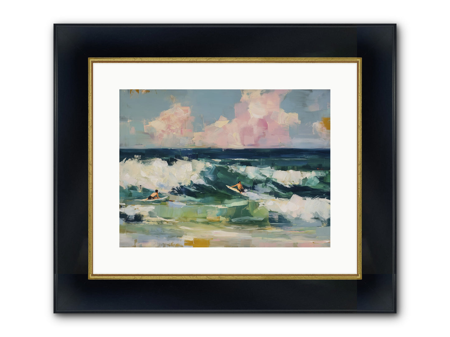 Anticipation's Edge Framed Print - Wide Black w/Gold 16x12