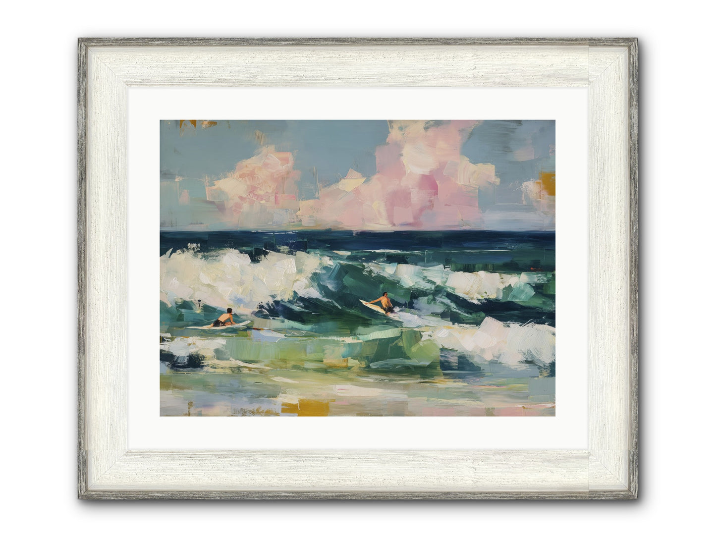 Anticipation's Edge Framed Print - Driftwood White 24x18