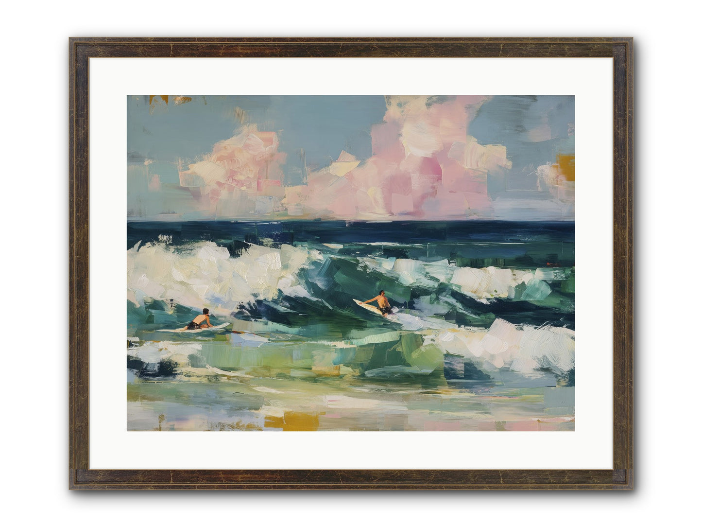 Anticipation's Edge Framed Print - Slimwoods Black/Gold 24x18