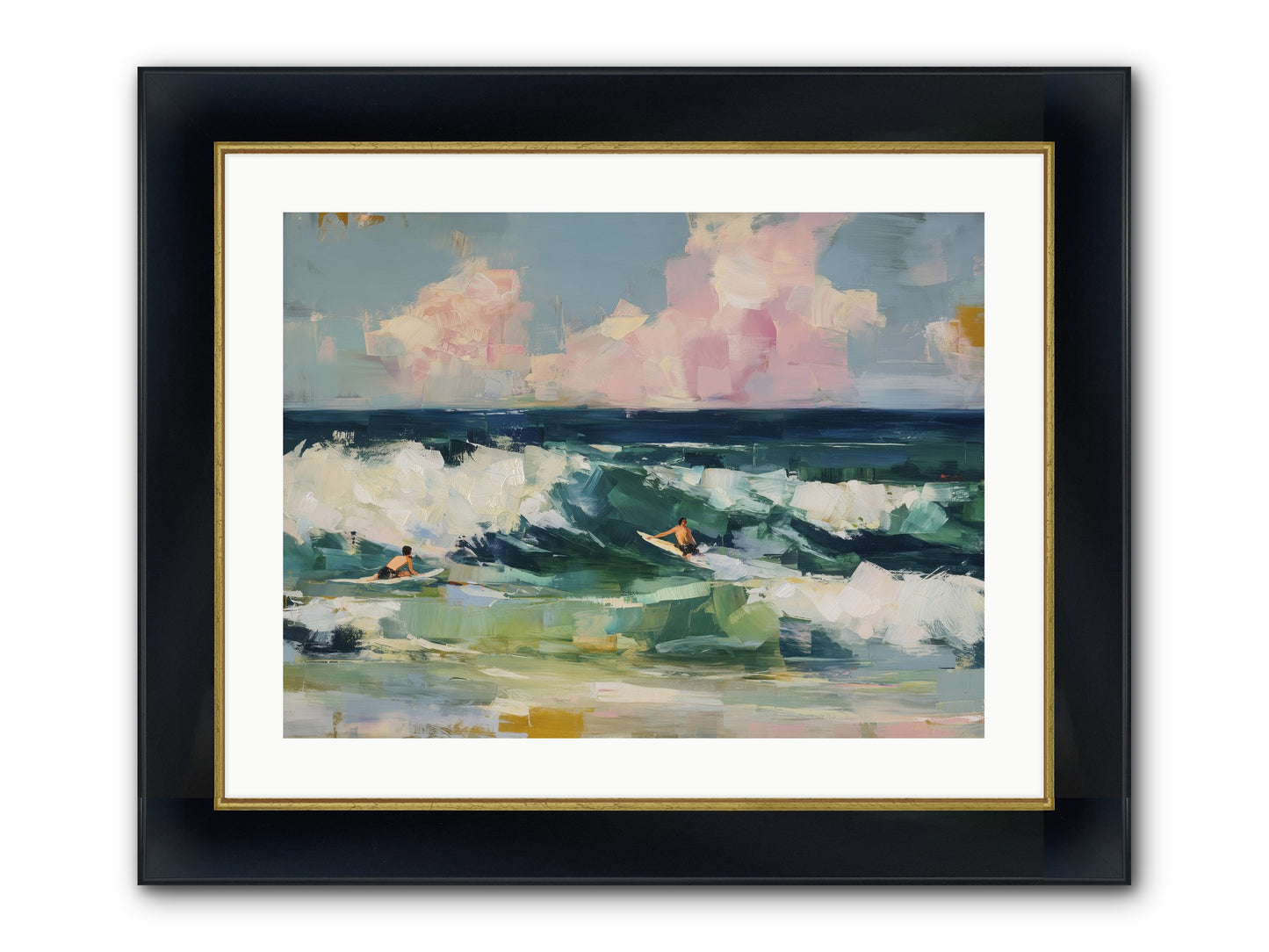 Anticipation's Edge Framed Print - Wide Black w/Gold 24x18