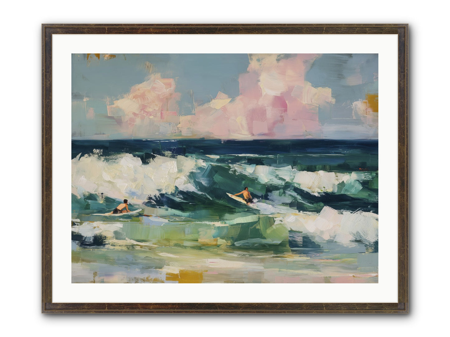 Anticipation's Edge Framed Print - Slimwoods Black/Gold 32x24