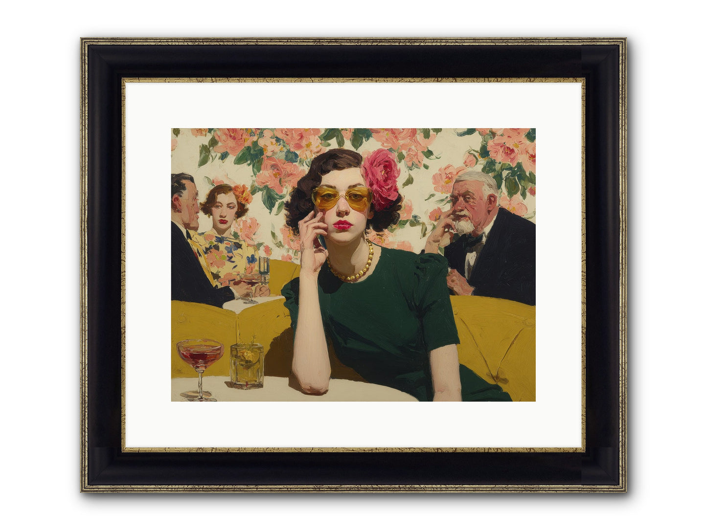 Appearing Interested Framed Print - Black & Gold 16x12