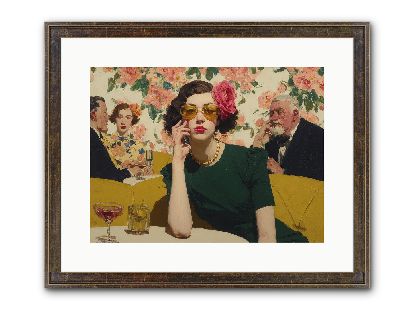 Appearing Interested Framed Print - Slimwoods Black/Gold 16x12