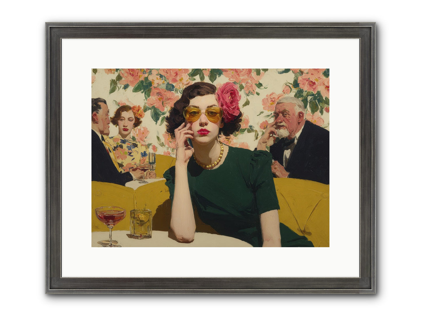 Appearing Interested Framed Print - Slimwoods Black/Silver 16x12