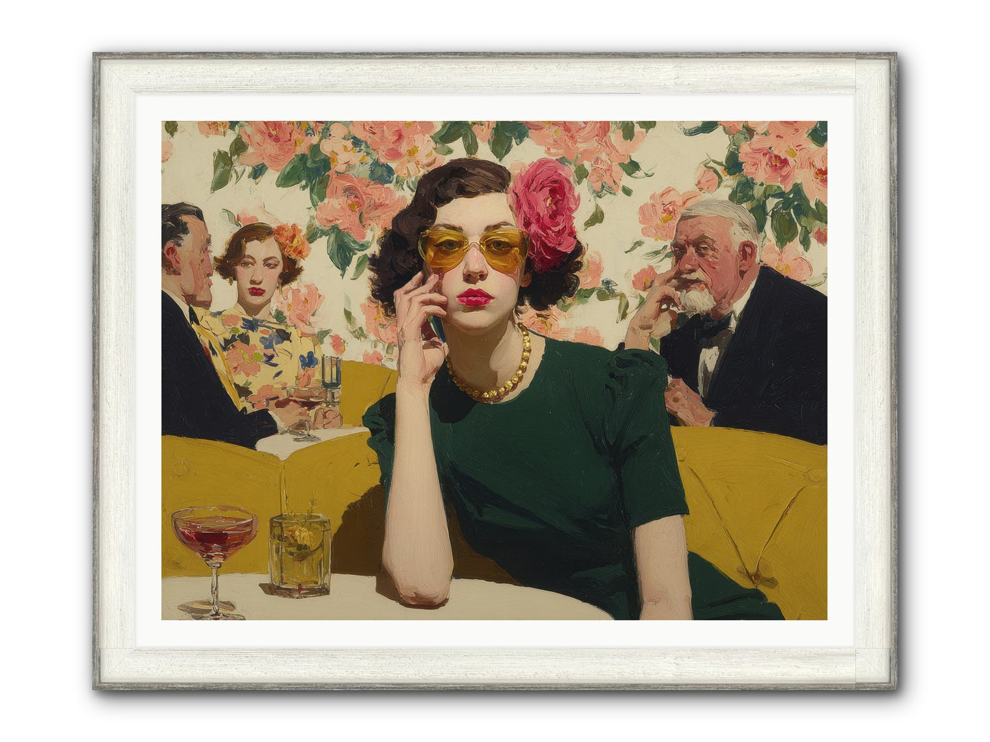 Appearing Interested Framed Print - Driftwood White 48x36
