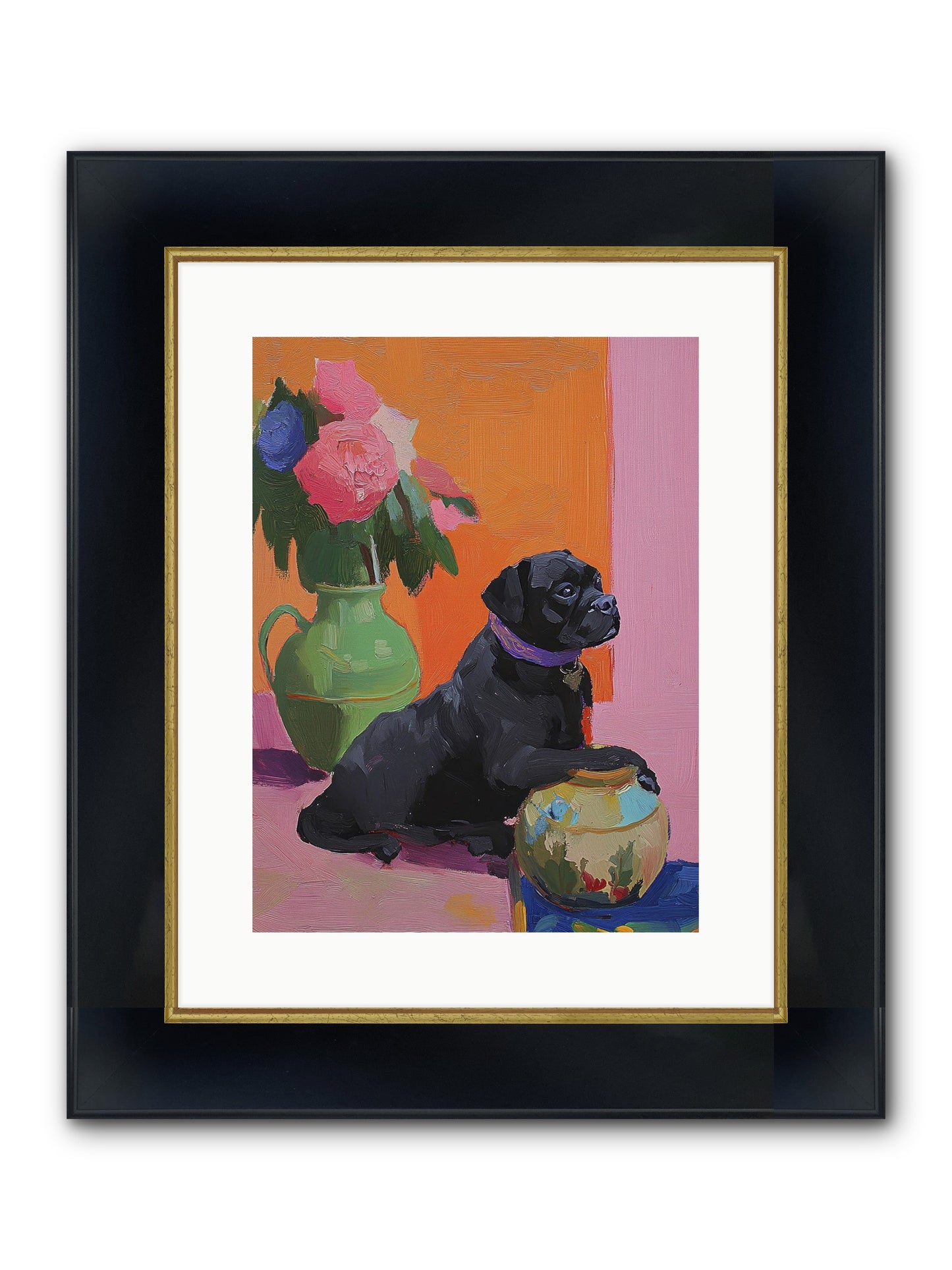 Apple Jack Framed Print - Wide Black w/Gold 12x16