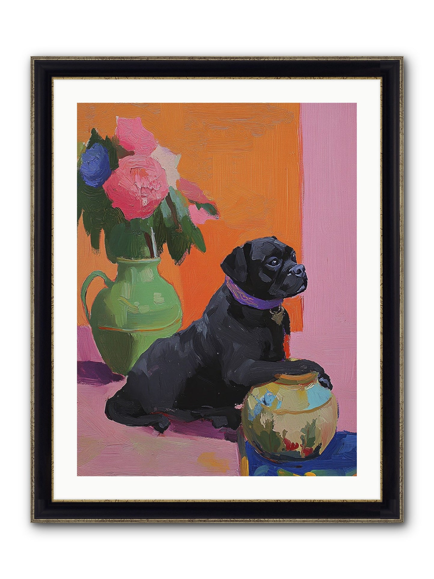Apple Jack Framed Print - Black & Gold 24x32