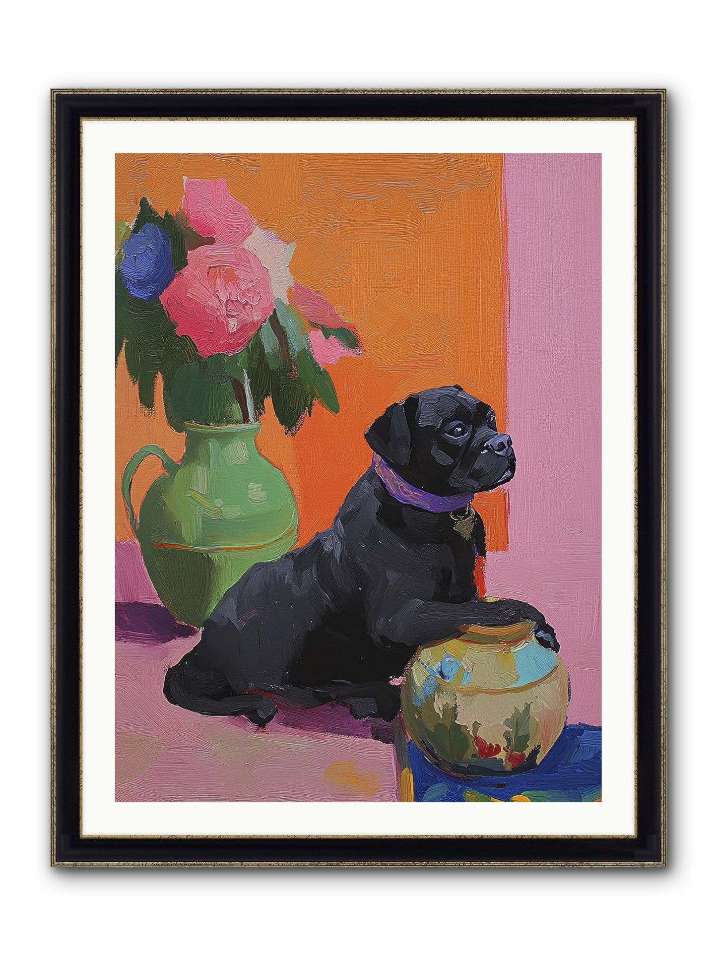 Apple Jack Framed Print - Black & Gold 30x40