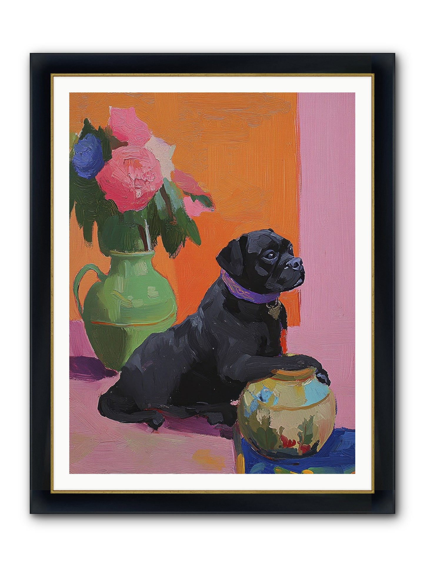 Apple Jack Framed Print - Wide Black w/Gold 36x48