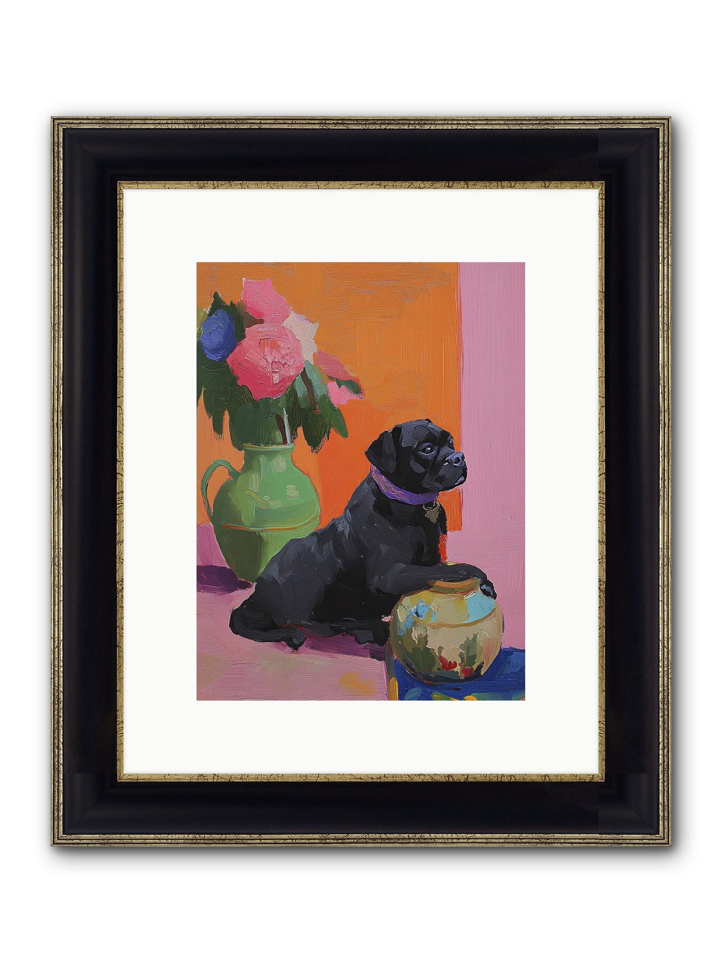 Apple Jack Framed Print - Black & Gold 9x12