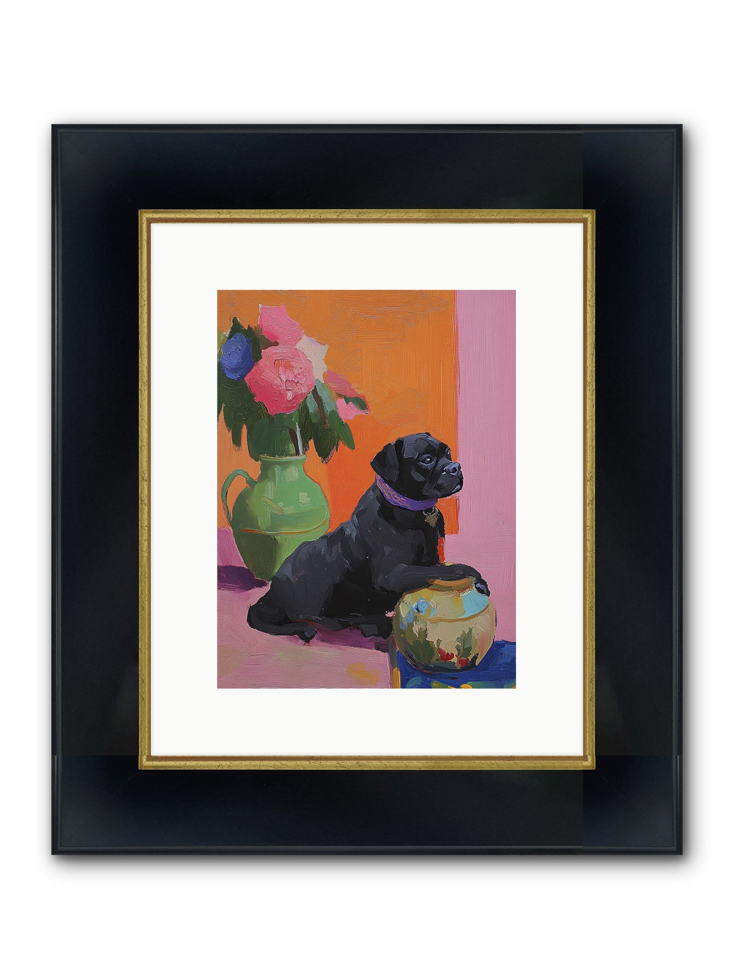 Apple Jack Framed Print - Wide Black w/Gold 9x12