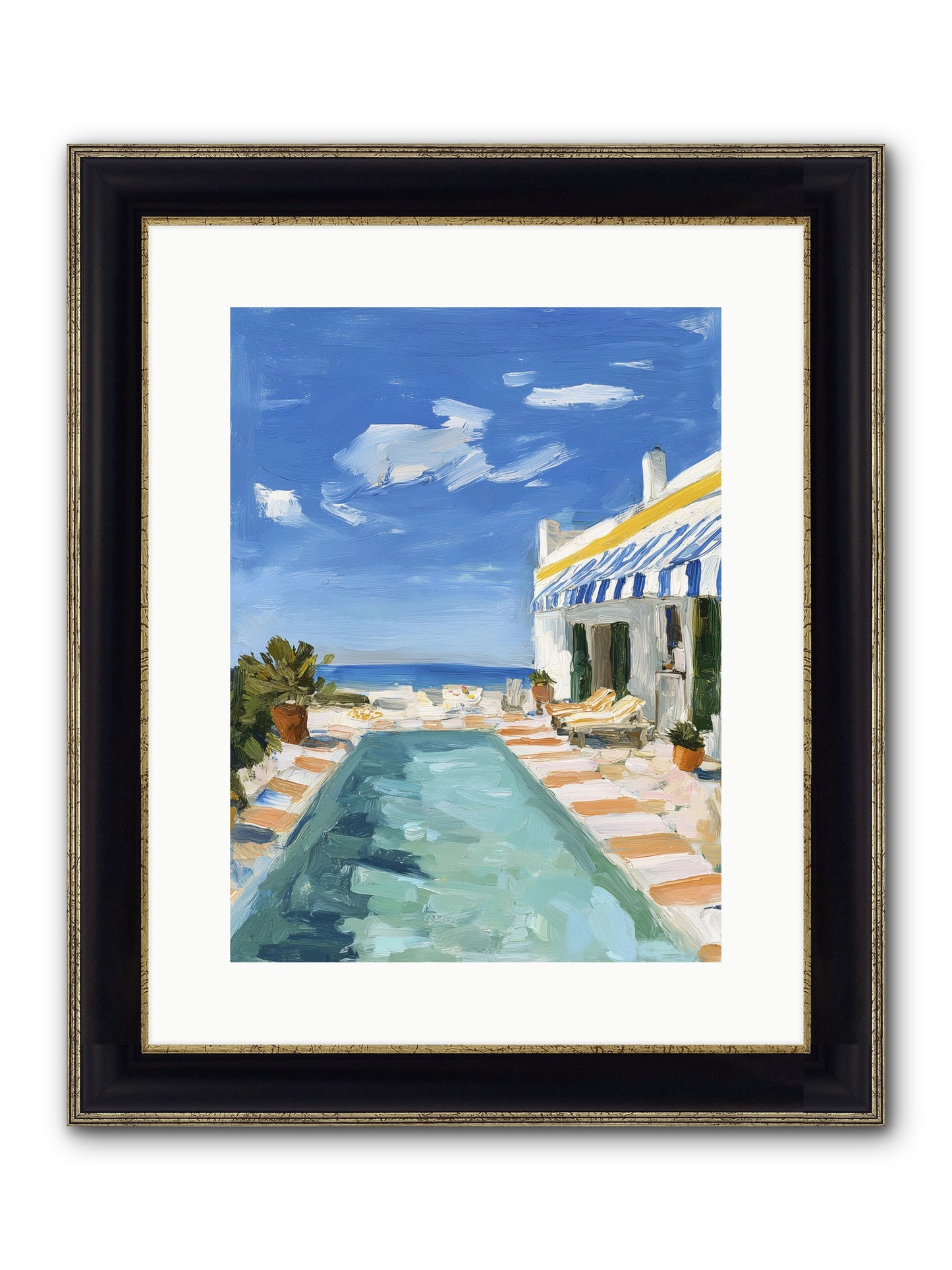Aquatic Amnesia Framed Print - Black & Gold 12x16