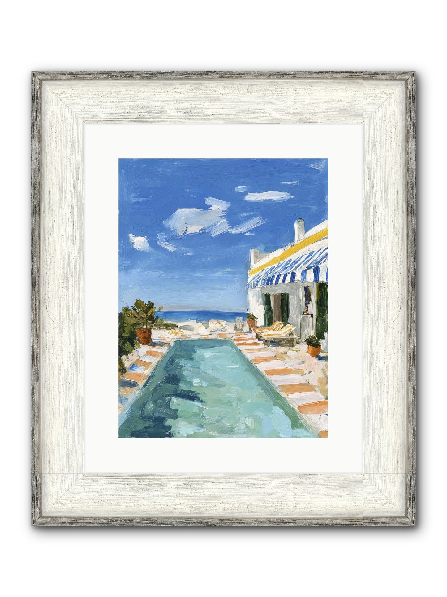 Aquatic Amnesia Framed Print - Driftwood White 12x16