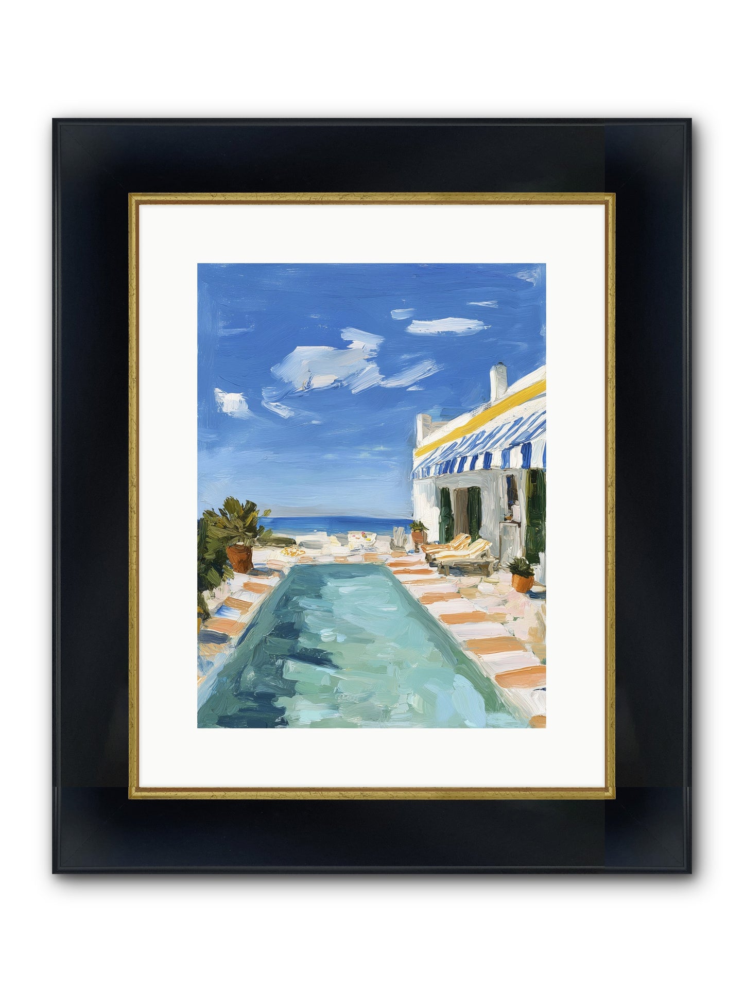 Aquatic Amnesia Framed Print - Wide Black w/Gold 12x16