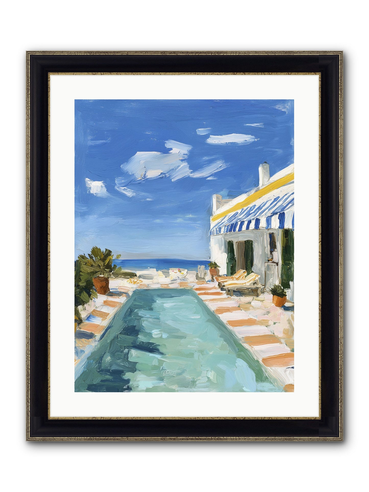 Aquatic Amnesia Framed Print - Black & Gold 18x24
