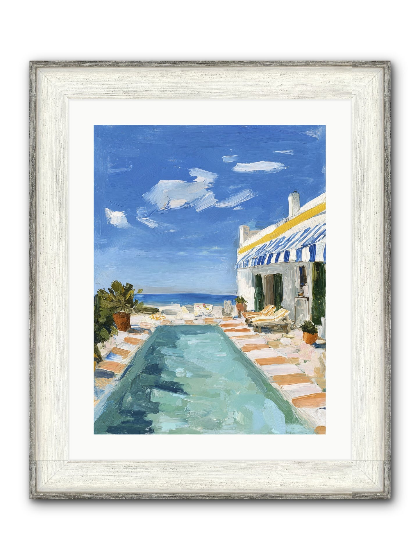 Aquatic Amnesia Framed Print - Driftwood White 18x24