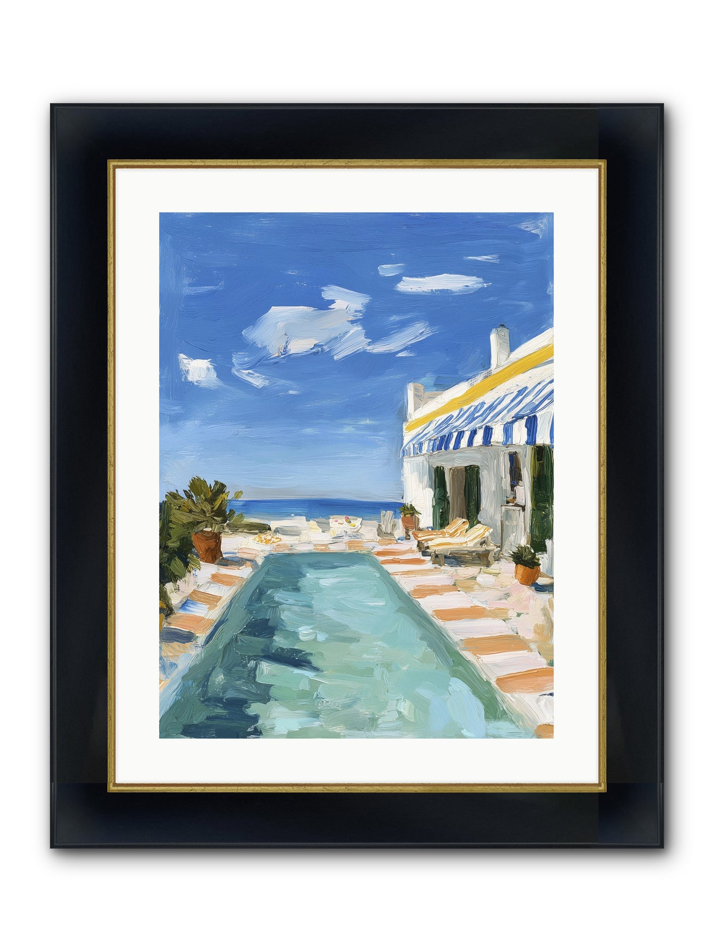 Aquatic Amnesia Framed Print - Wide Black w/Gold 18x24