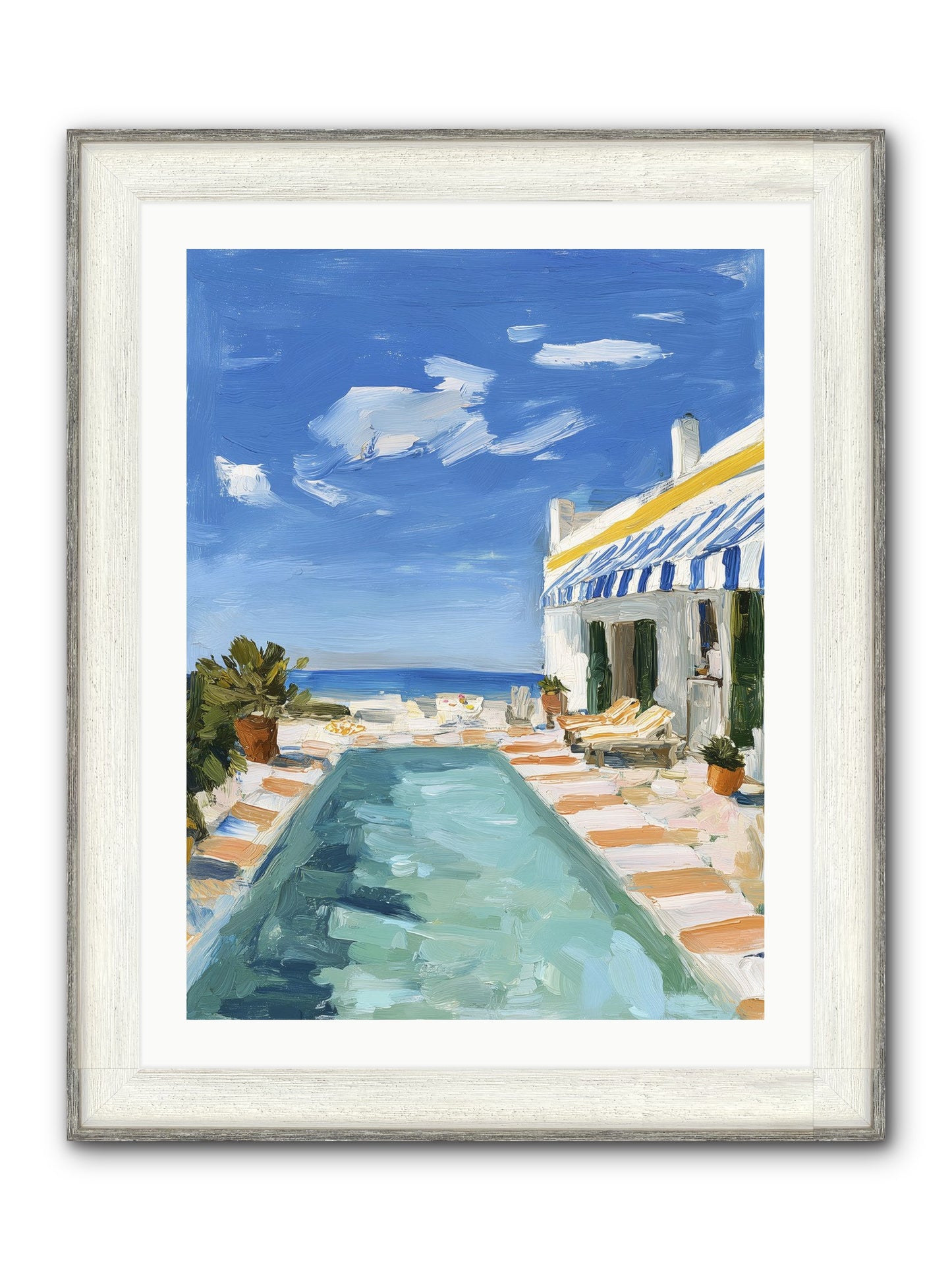 Aquatic Amnesia Framed Print - Driftwood White 24x32