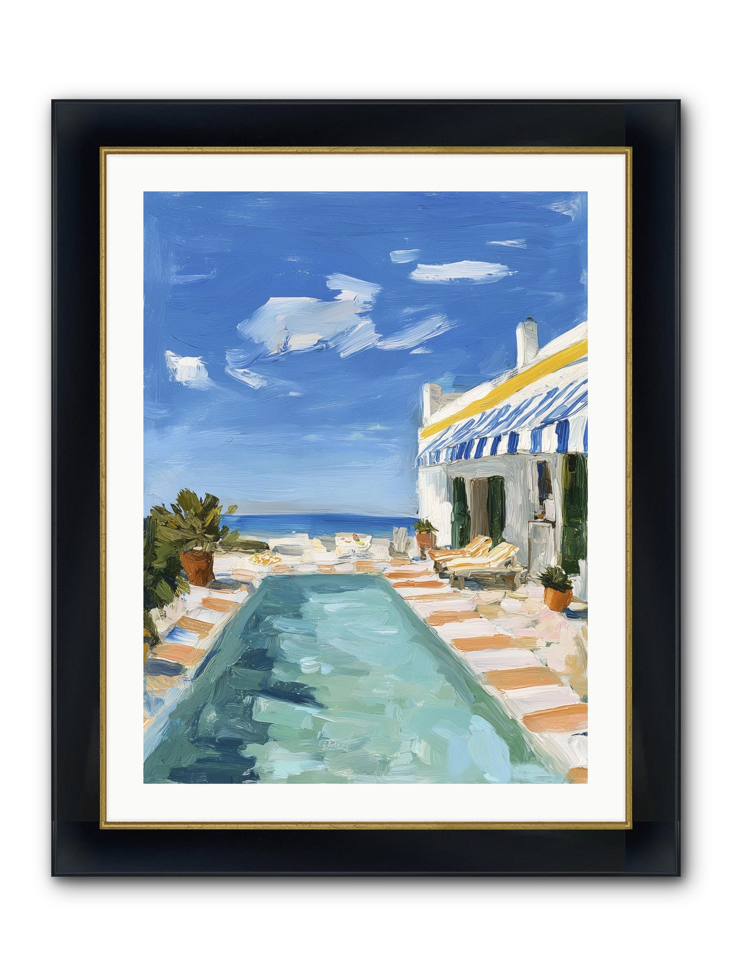 Aquatic Amnesia Framed Print - Wide Black w/Gold 24x32