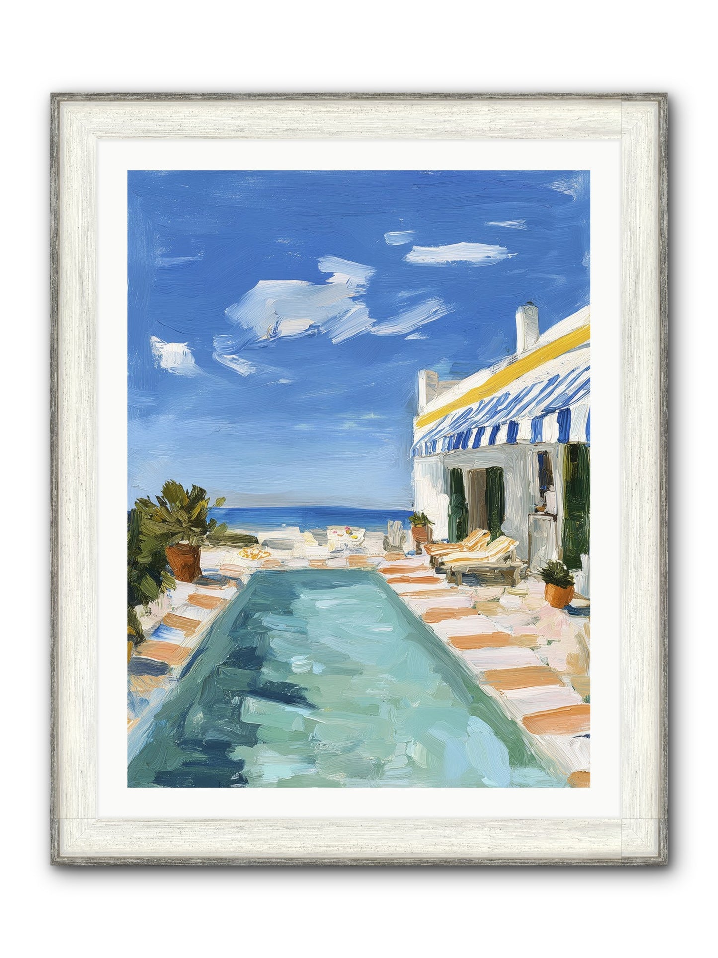 Aquatic Amnesia Framed Print - Driftwood White 30x40