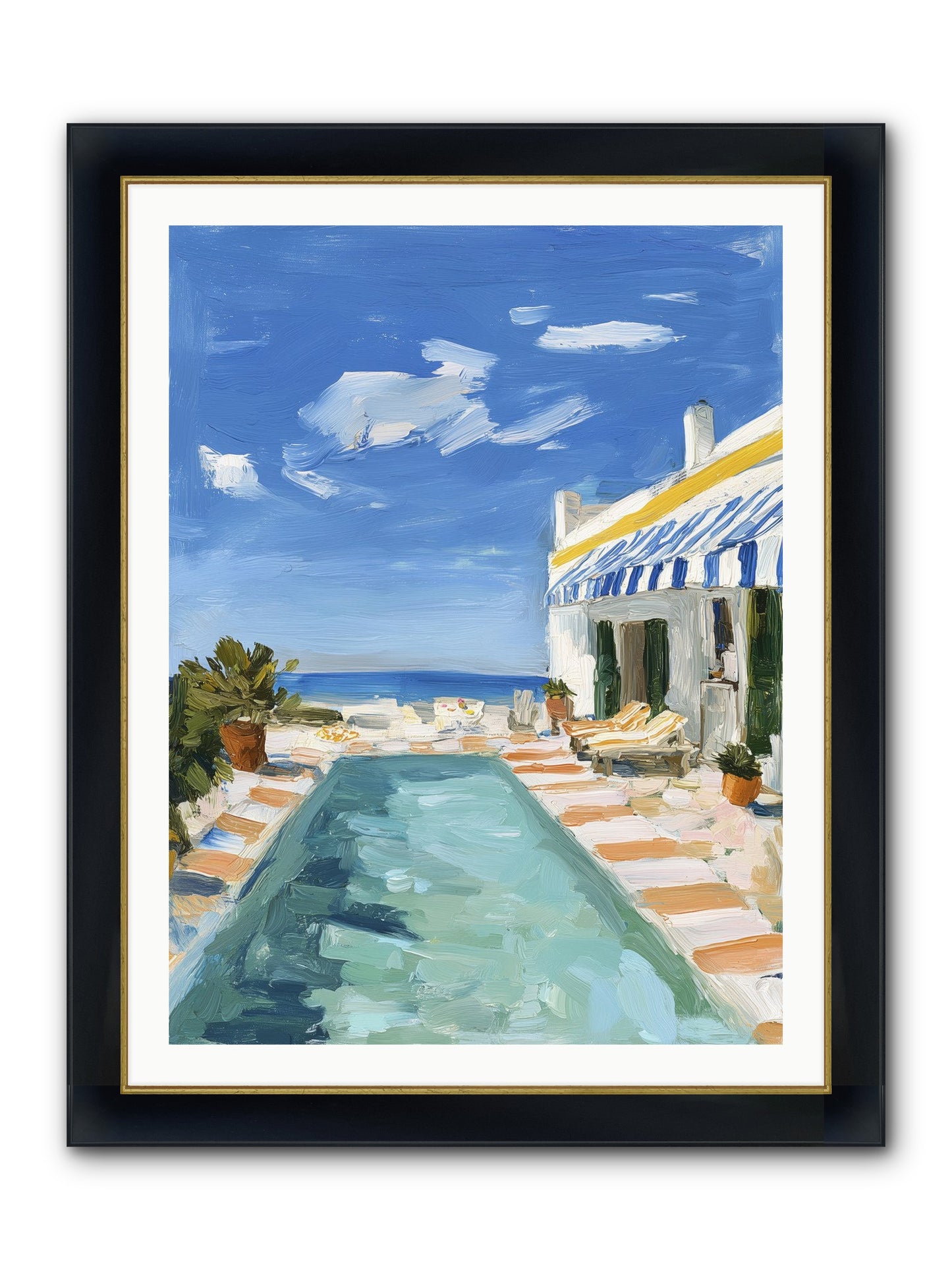Aquatic Amnesia Framed Print - Wide Black w/Gold 30x40