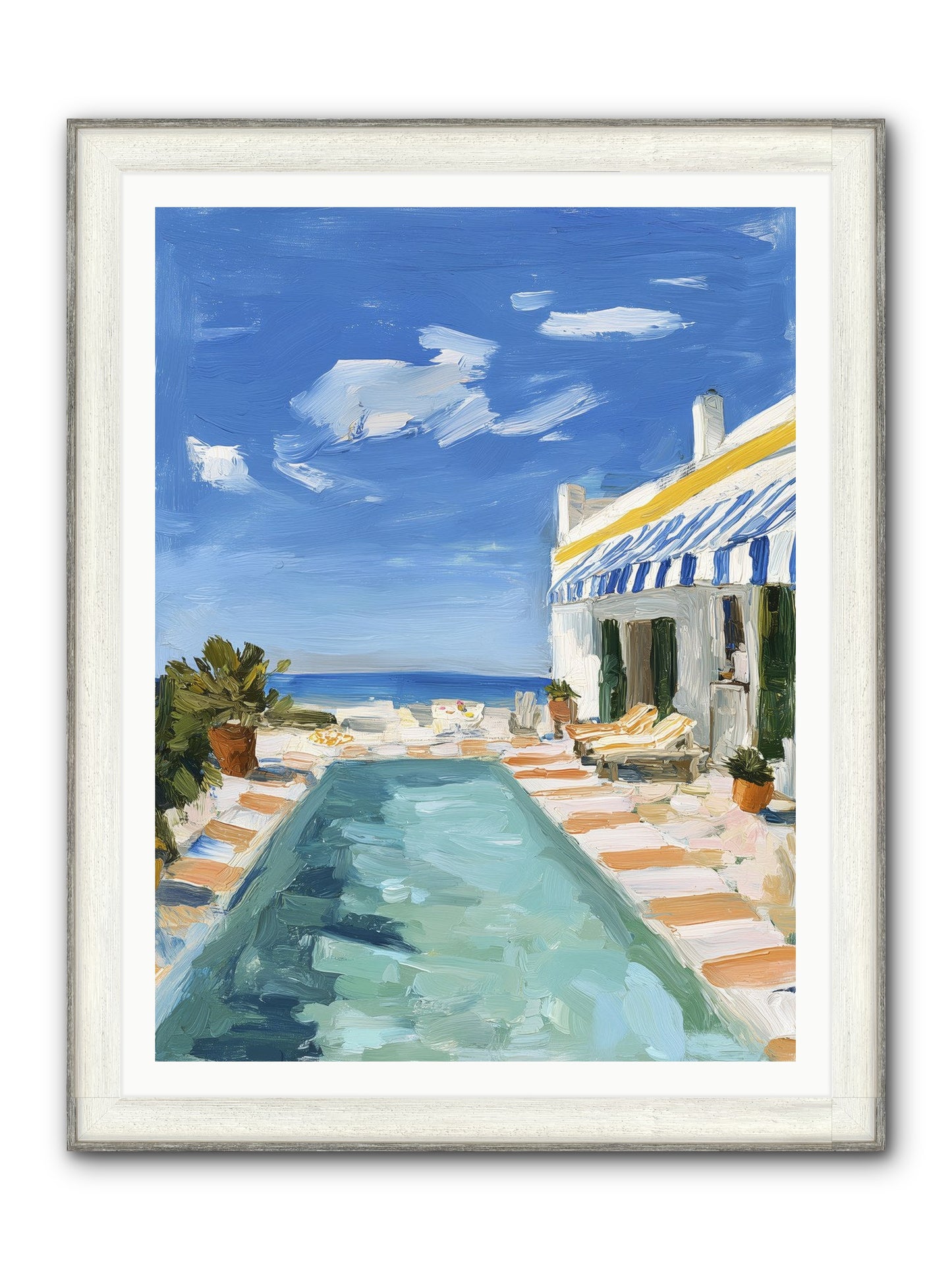 Aquatic Amnesia Framed Print - Driftwood White 36x48