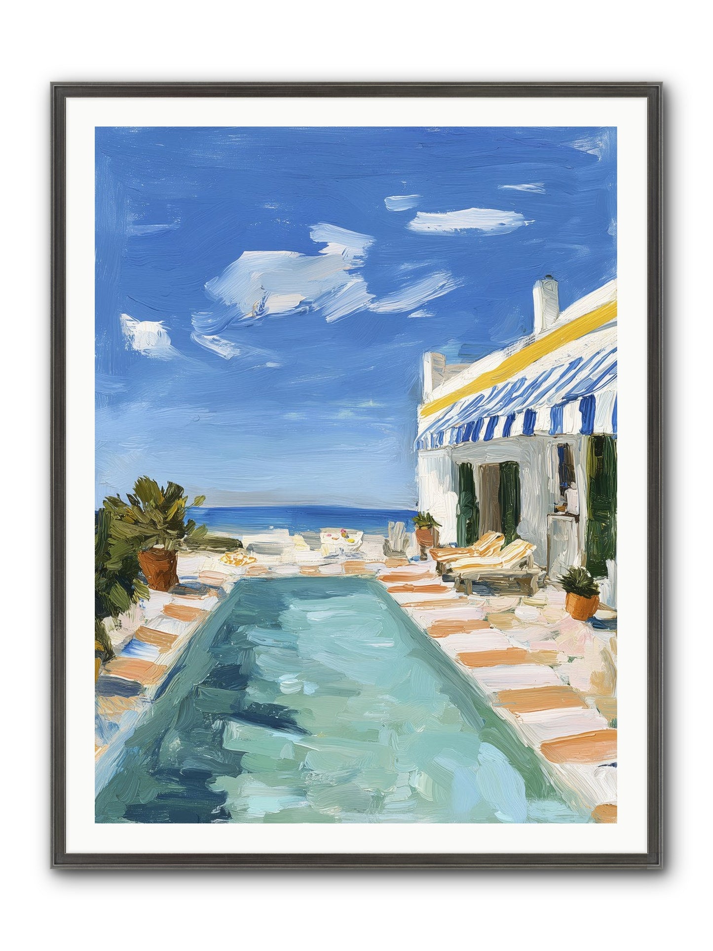 Aquatic Amnesia Framed Print - Slimwoods Black/Silver 36x48