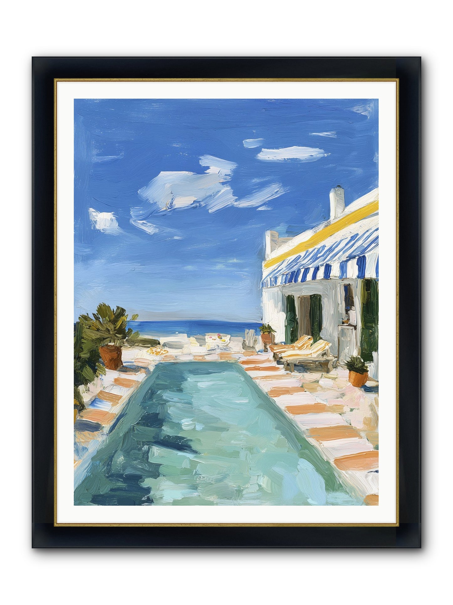 Aquatic Amnesia Framed Print - Wide Black w/Gold 36x48