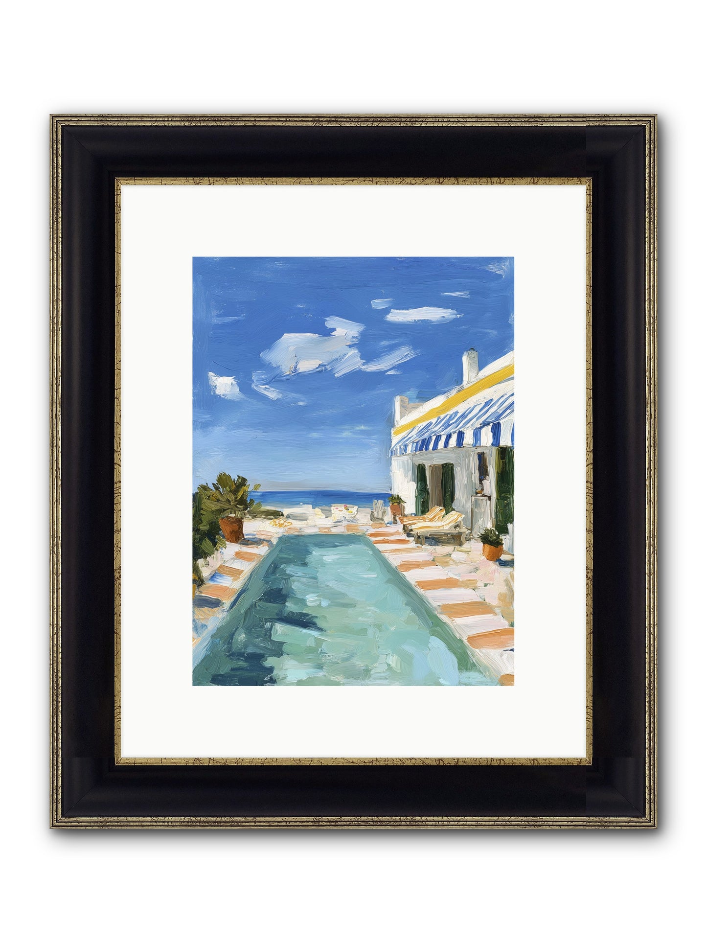 Aquatic Amnesia Framed Print - Black & Gold 9x12