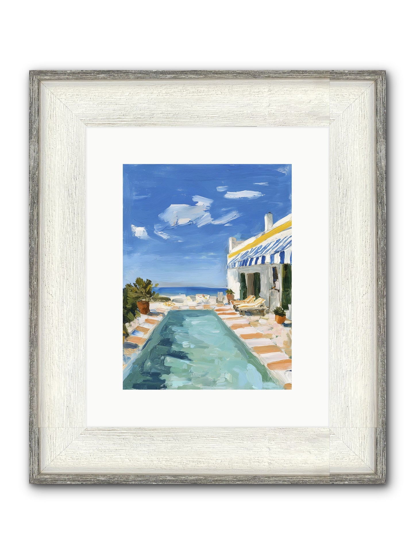 Aquatic Amnesia Framed Print - Driftwood White 9x12