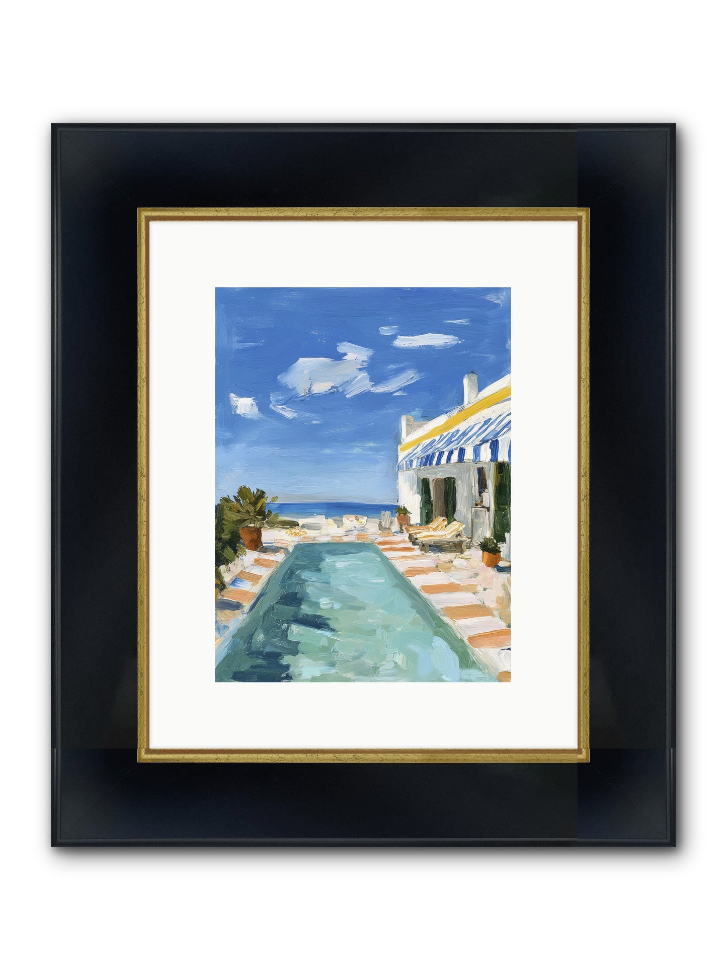 Aquatic Amnesia Framed Print - Wide Black w/Gold 9x12
