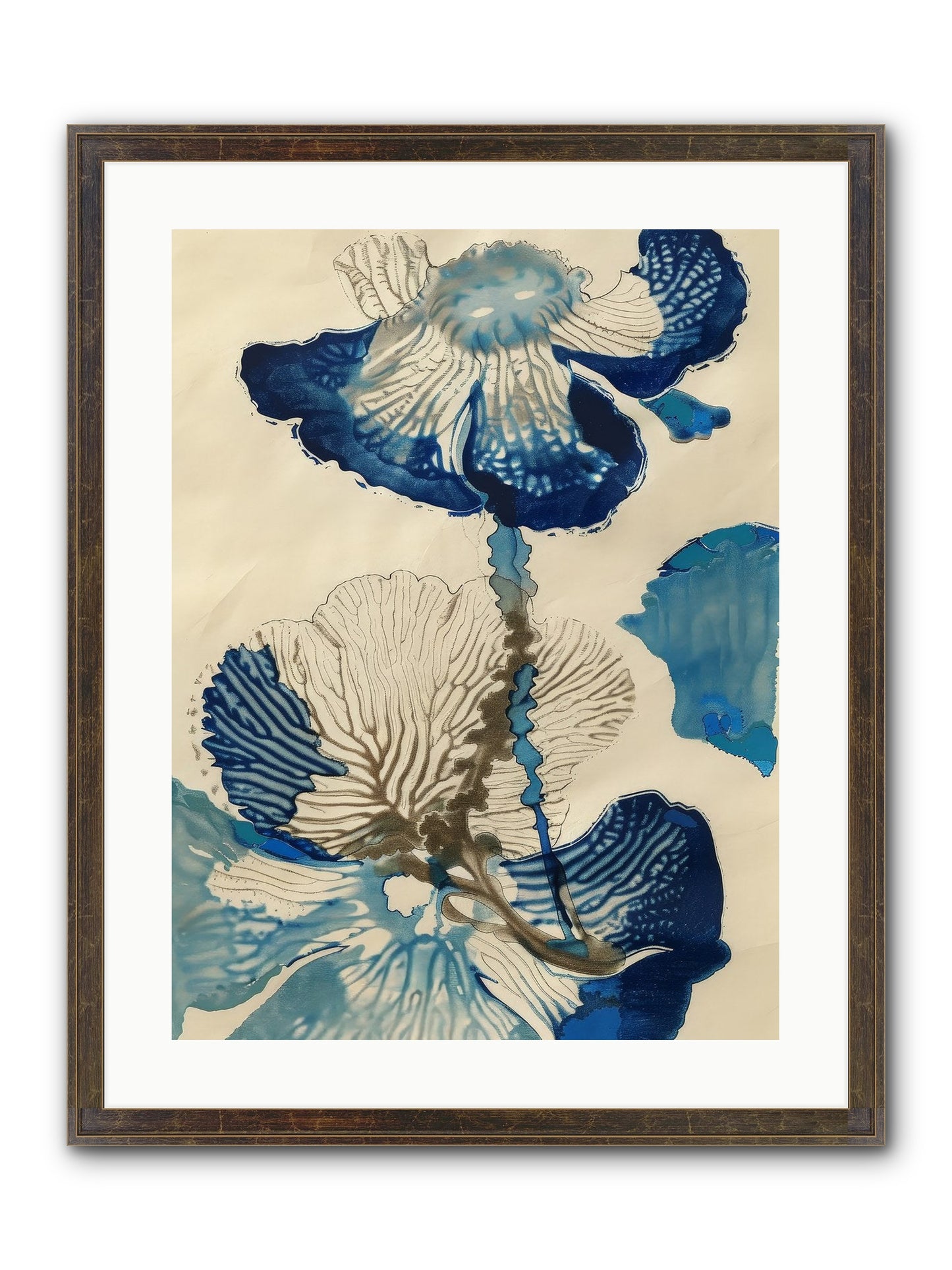 Aquatic Botany Framed Print - Slimwoods Black/Gold 18x24