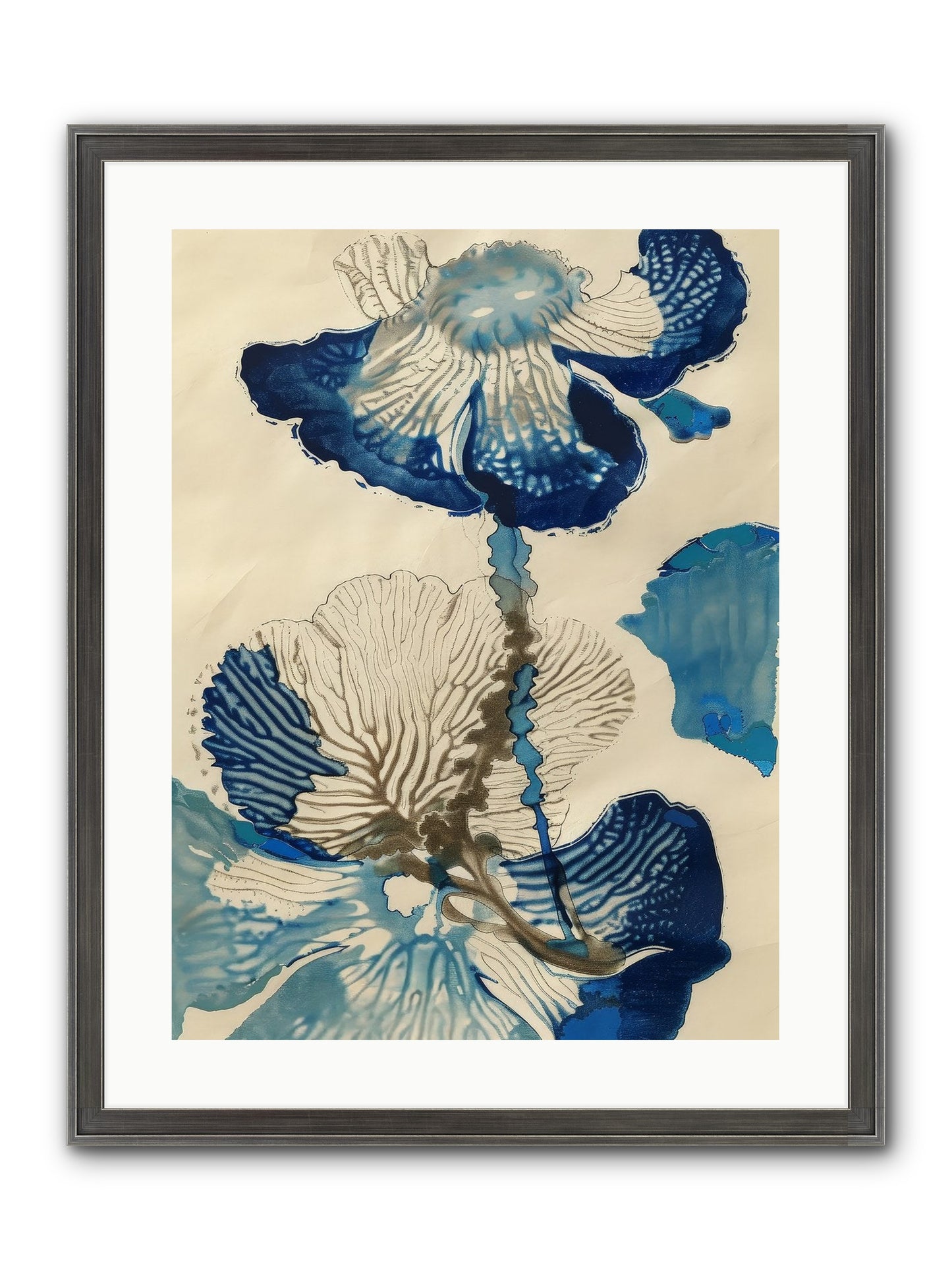 Aquatic Botany Framed Print - Slimwoods Black/Silver 18x24