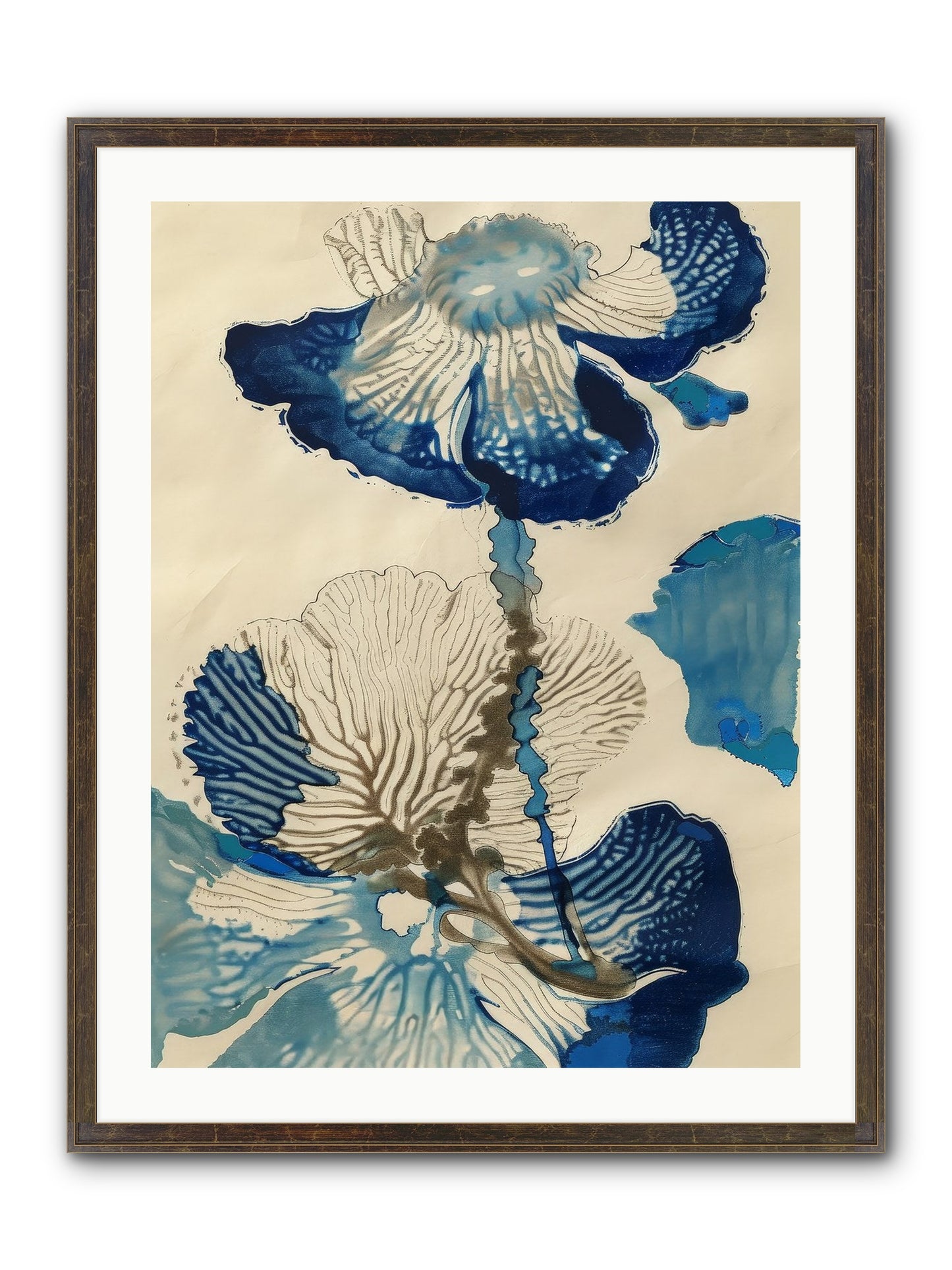 Aquatic Botany Framed Print - Slimwoods Black/Gold 24x32